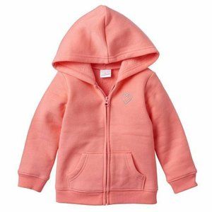 Girls fleece coral hoodie jacket size 4